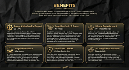 Ultrasonic Liquid Shilajit Drops — 1 oz (30 mL)